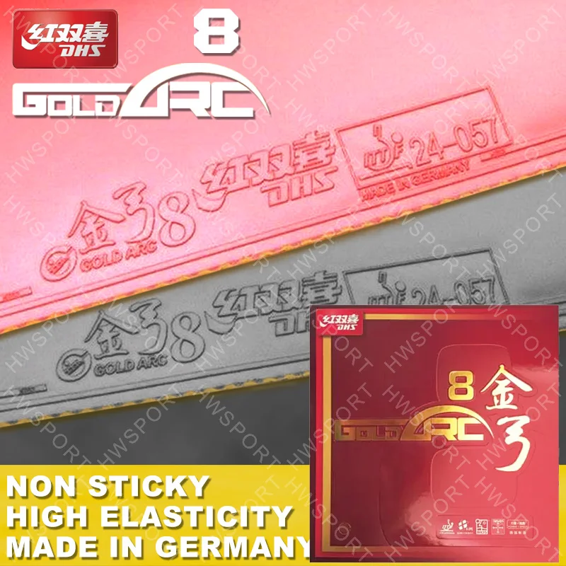 DHS Gold Arc 8 Table Tennis Rubber Non-Sticky Made In Germany Ping Pong Rubber Sheet Goldarc 8