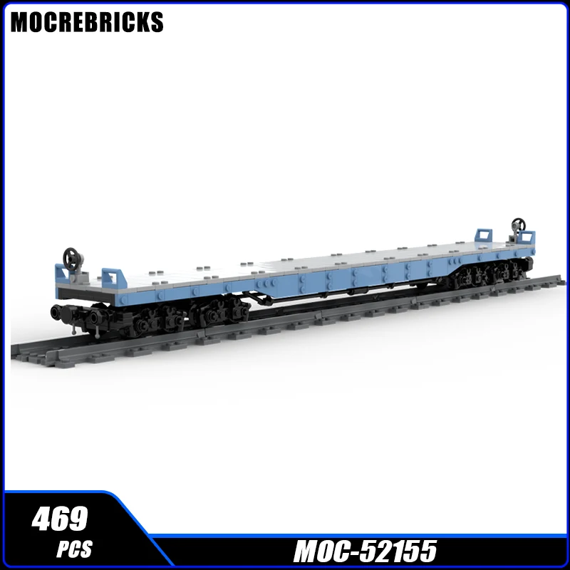 Urban Transportation Series Large Flatcar MOC-52155 Building Blocks Model Technology Puzzle Bricks Assembly Toy Kid Xmas Gifts