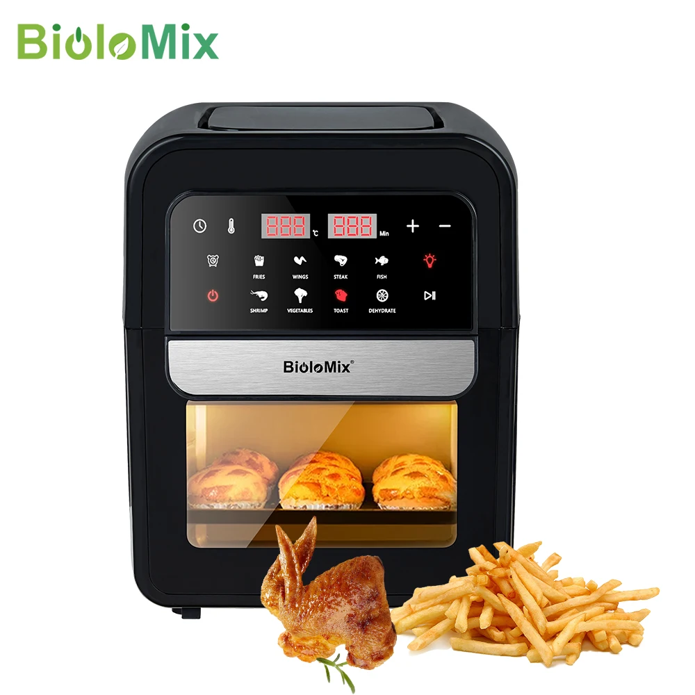 BioloMix Multifunctional 7L Air Fryer Oiless electric oven, Dehydrator, Convection Oven, Touch Screen Presets Fry, Roast