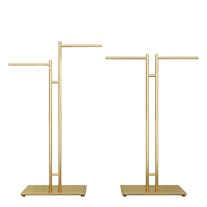 customized.Custom Stainless Steel Cloth Display Stands Women Clothes Display Racks Metal Retail Boutique Clothing Rack