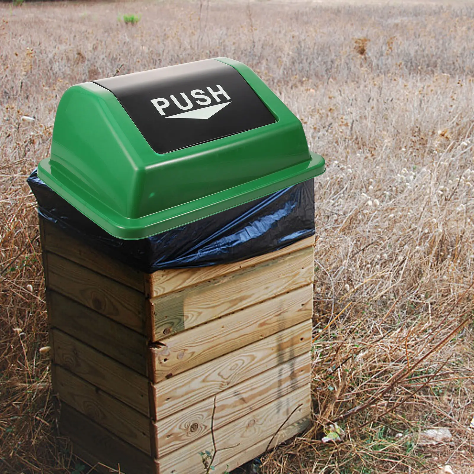 Lightweight Plastic Garbage Can Lid Replacement for Small Medium Trash Buckets Easy Install Lid for Waste Bin Cover