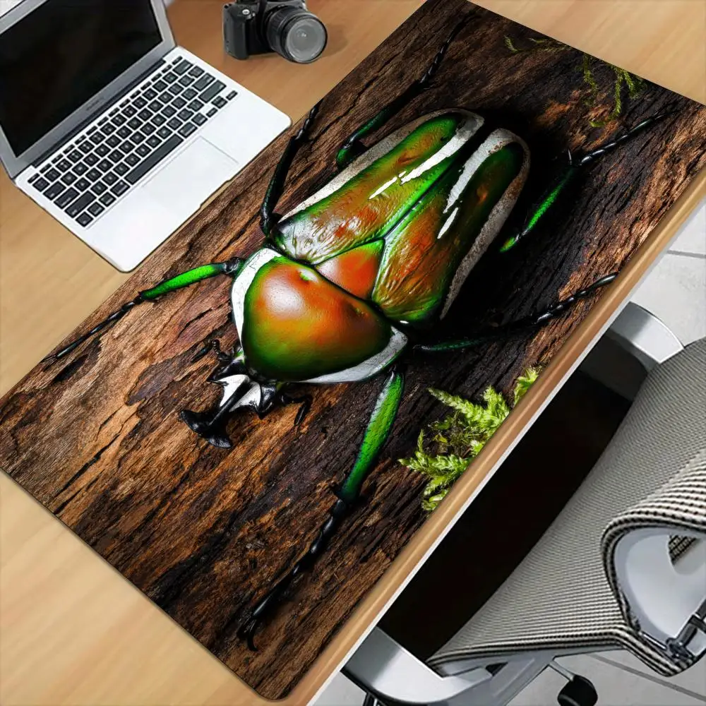 

Большой коврик для мыши на тему насекомых, настольный коврик с прошитыми краями, нескользящий прочный коврик для компьютерной мыши, игровые коврики, Tapis souris mauspad