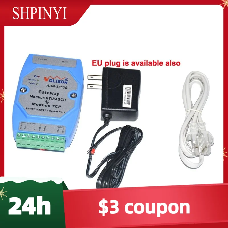 

Adm-5850g Industrial Gateway Server, Rtu/ascii To Tcp, Support Plc Serial Port