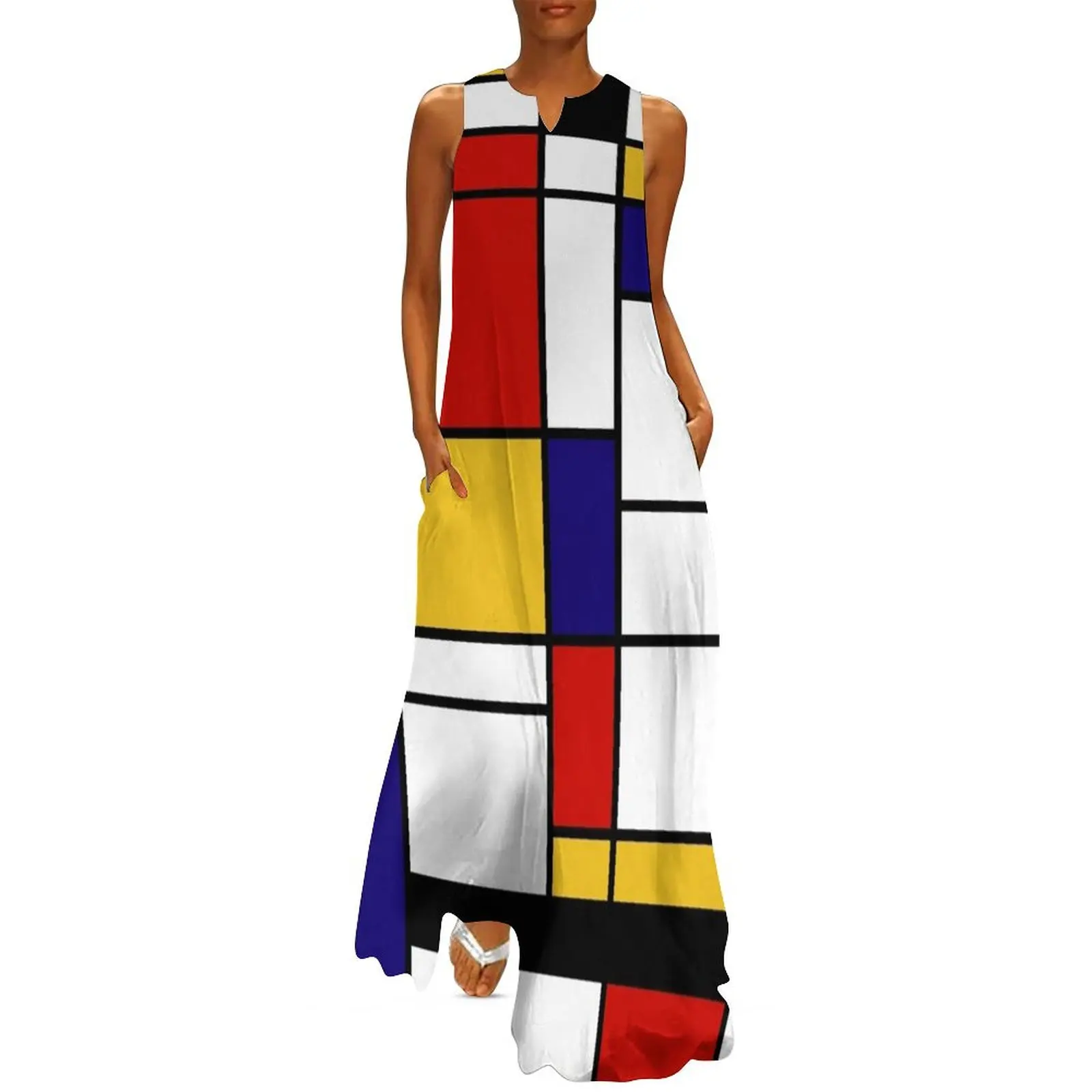 

De Stijl #2 (Mondrian Inspired) Long Dress birthday dress dresses for women 2025 Dress