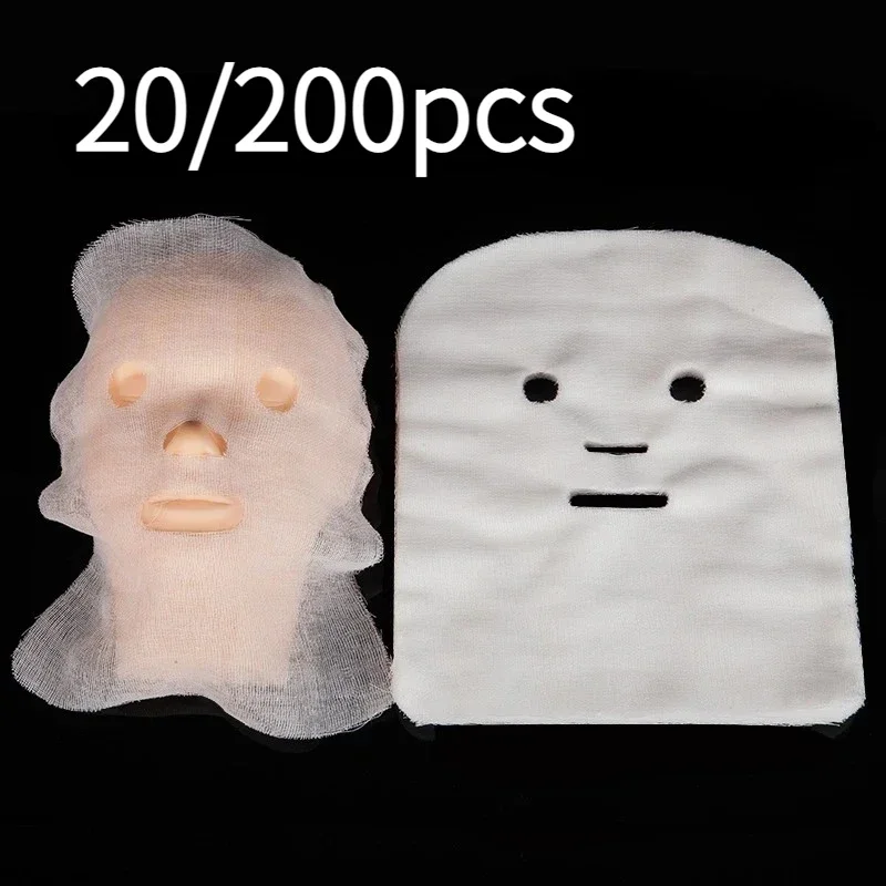 

20/200 шт., одноразовая марля для лица из чистого хлопка «сделай сам», одноразовая марлевая маска для лица с высокой водопоглощением, не раздражающая марлевая маска для лица, мягкая