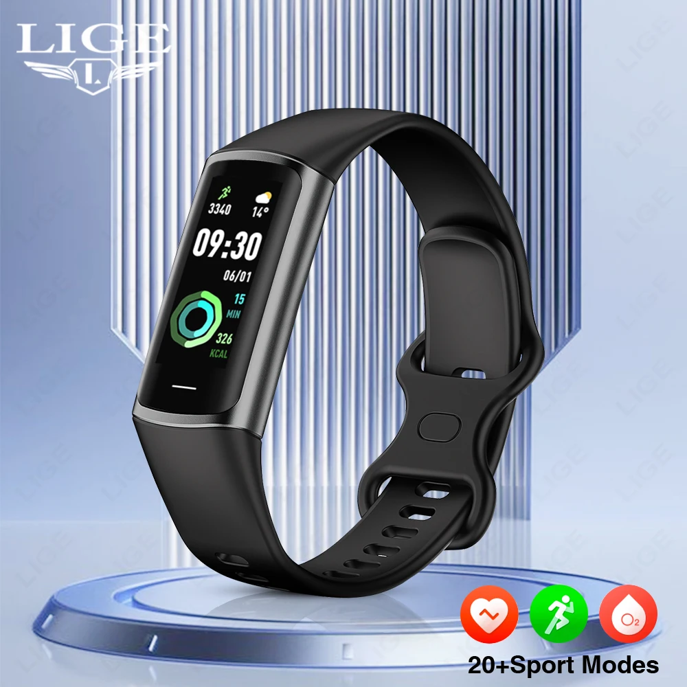 

LIGE 1.1 inch Sport Smart Bracelet Fitness Tracker for Man Women Band Waterproof Connected Tracker Smartwatch for Xiaomi Huawei