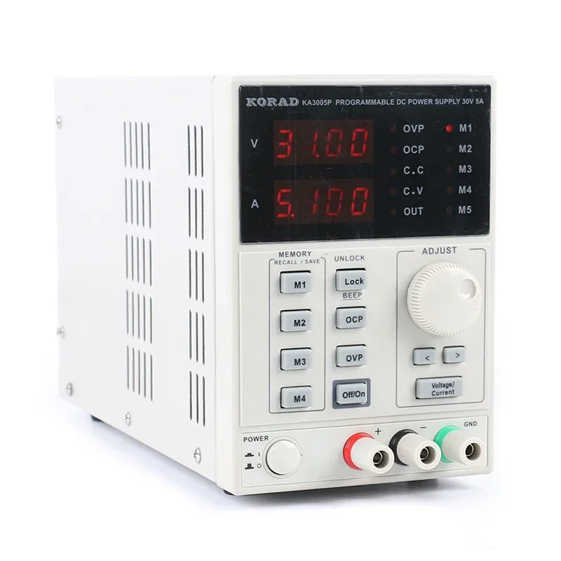 KA3005P KA3005PS Precision Laboratory Adjustable Digital Programmable DC Power Supply 30V 5A USB RS232 Interface EU Plug