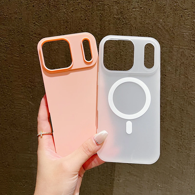 حافظة شحن لاسلكية مغناطيسية 2 في 1 بلون الحلوى الفاخرة لهاتف آيفون 17 برو ماكس 16 15 14 Plus 13 12 11 17 غطاء حماية خلفي هوائي #2