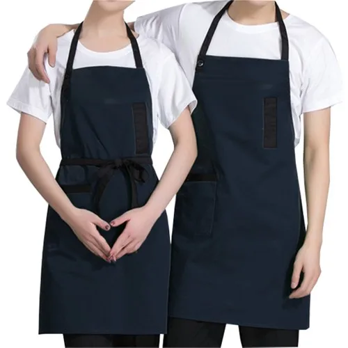 Medusa Forma Bib Apron Chef Barista Cook Barber Tattoo Waiter Apron Navy Blue