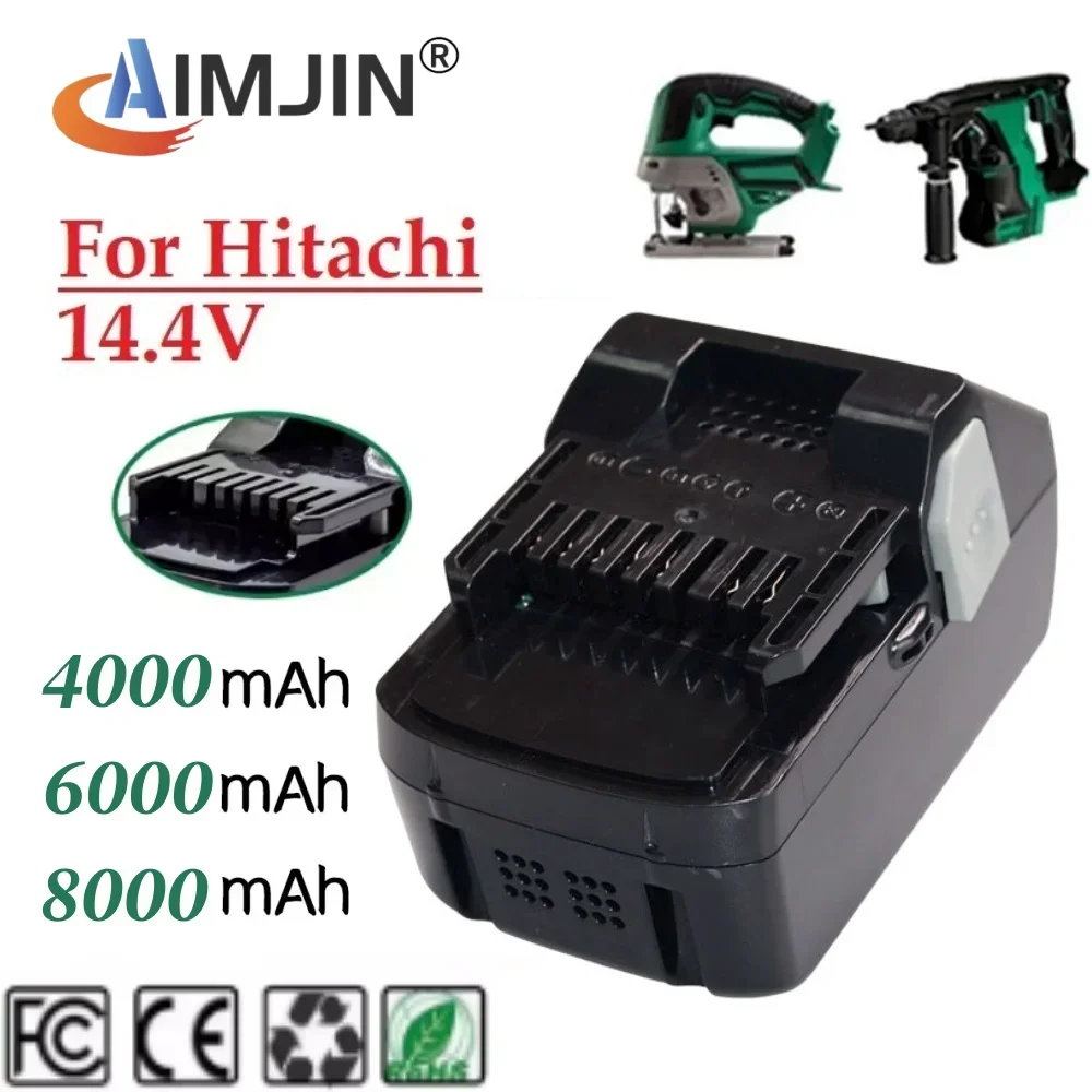 

14.4V 4000mAh/6000mAH/8000mAH Li-ion Battery For Hitachi BSL1415 CR14DSL CJ14DSL BSL1430 BSL1440 DDS14DSL NP14DSL DS14DBL