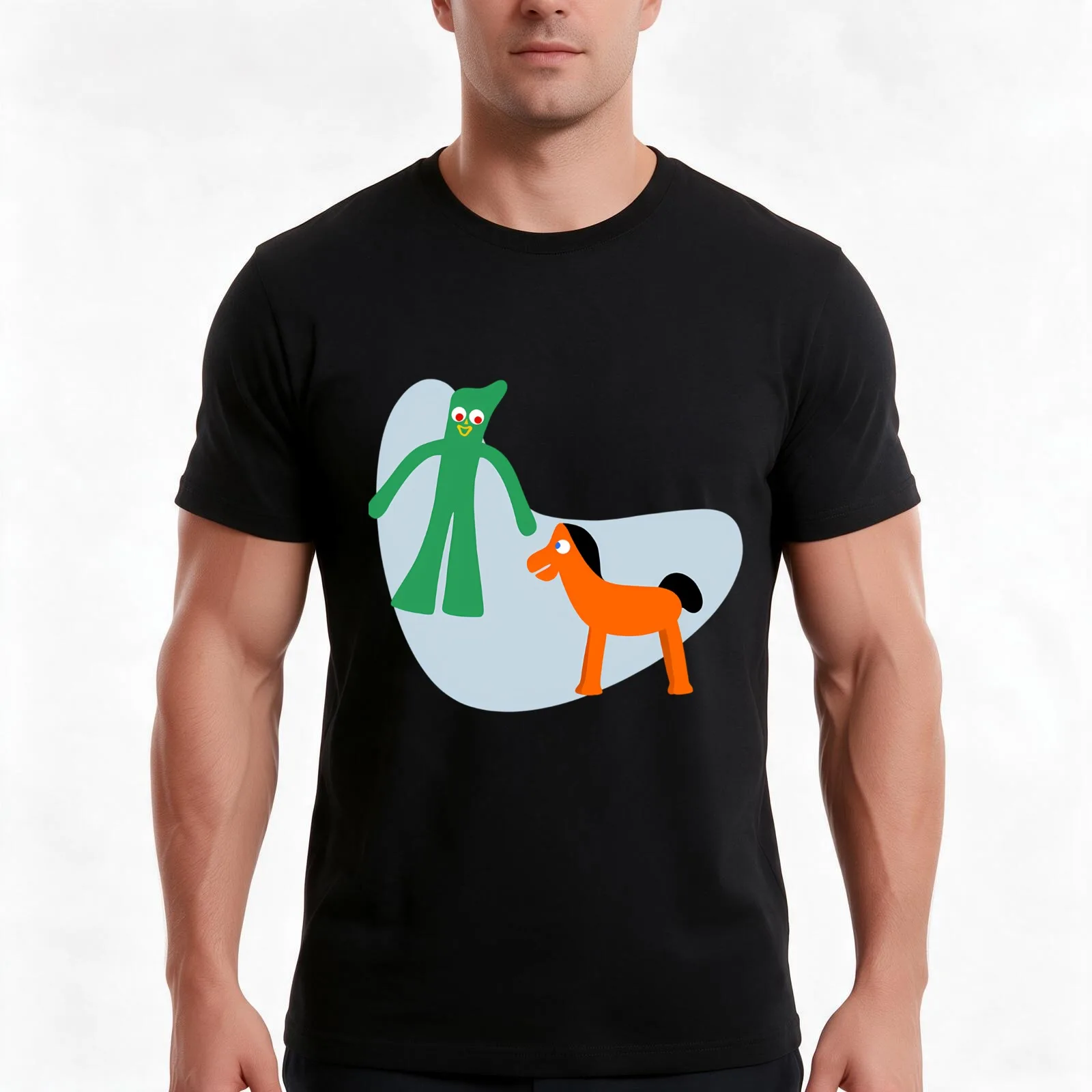 Spinal Tap - Nigel Tufnel - Gumby T-Shirt, Summer Casual Cotton Tee, Oversized Streetwear Tops, Vintage Graphic Print