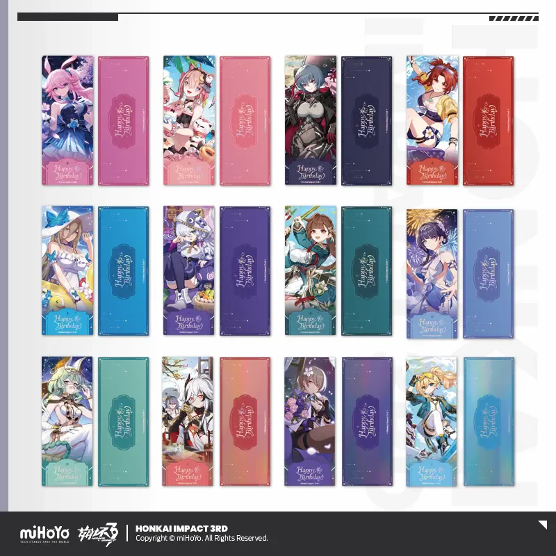 

[Genuine] miHoYo Game Honkai Impact 3rd Birthday Celebration Series Laser Ticket Li Sushang Theresa Fuka Prop Cosplay Xmas Gifts