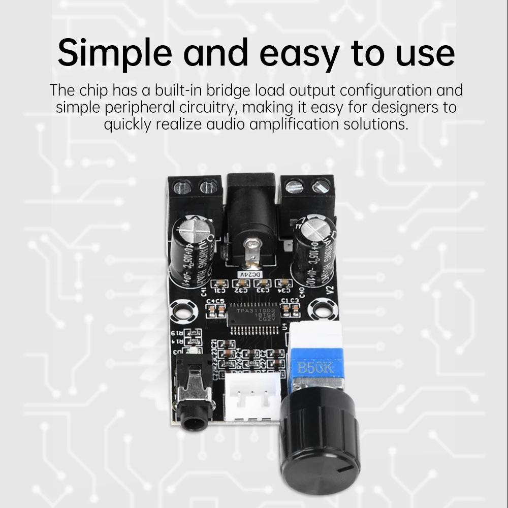 XH-A240 30W+30W HD Digital Power Amplifier Board TPA3110D2 Audio Amplification Board DC8-26V Amp Module