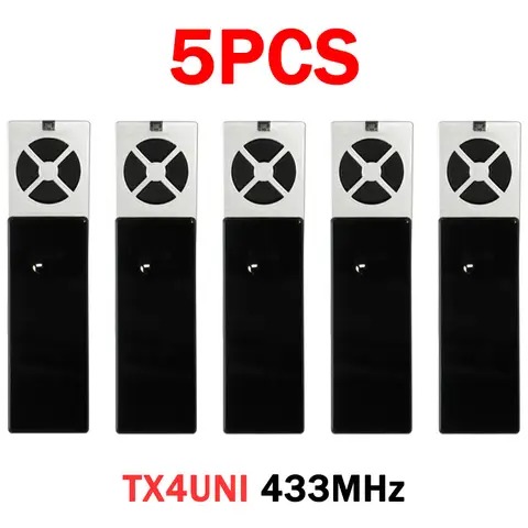 5PCS LiftMaster Chamberlain TX4UNI TX2EV TX4UNIS TX2REV TX4UNIF TX4RUNI 차고 도어 오프너 원격 제어 433MHz 유형 TX4UNI