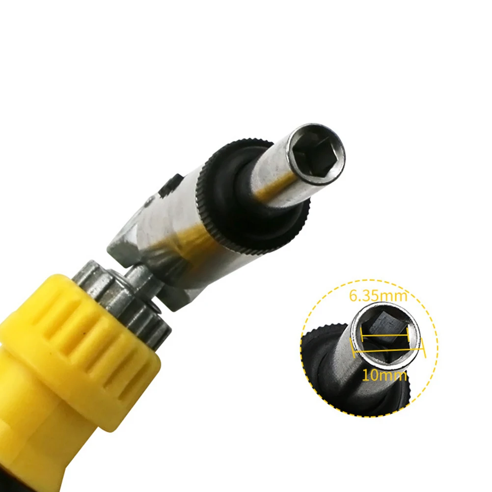 

2 Pcs Multifunctional Ratchet Screwdriver Bit Holding Handle Round 1/4 Inch Holder