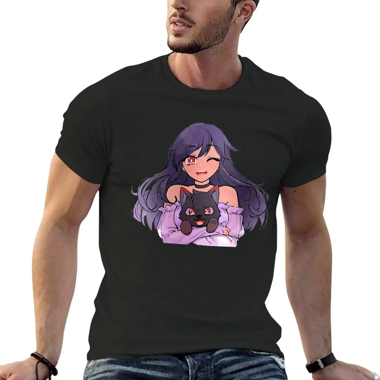 aphmau art T-Shirt boys animal print anime clothes men t shirts high quality