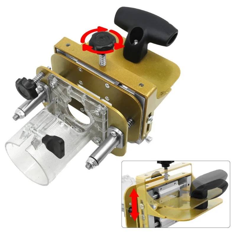 Woodworking 2-in-1 Connector Slotter Slotting Machine Die Invisible Fastener Edge Trimming Machine Slotting Positioning Rack