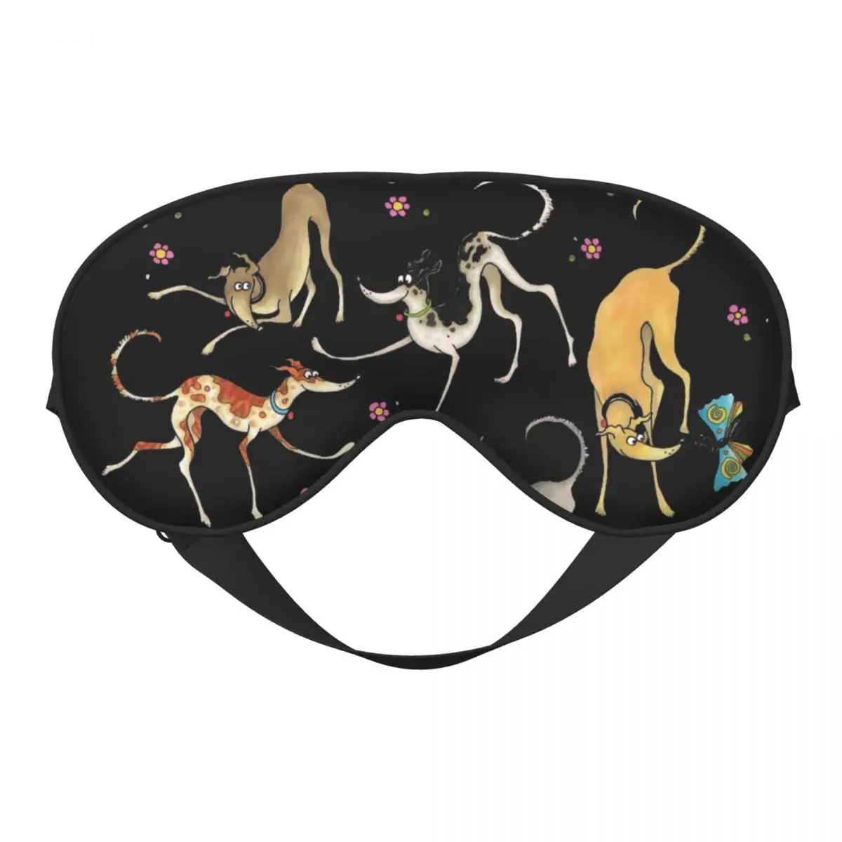 

Садовая вечеринка, милые борзые, Lurcher, маска для сна, уиппет, борзая, собака, двусторонняя сна, здоровье, повязка на глаз для отеля, повязка на глаз