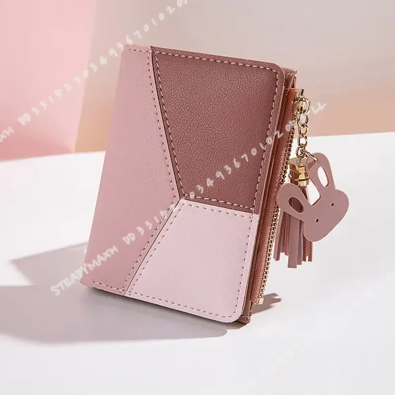 Women's PU Leather Wallet Foldable Card Holder Coin Purse Portable Lady Purses