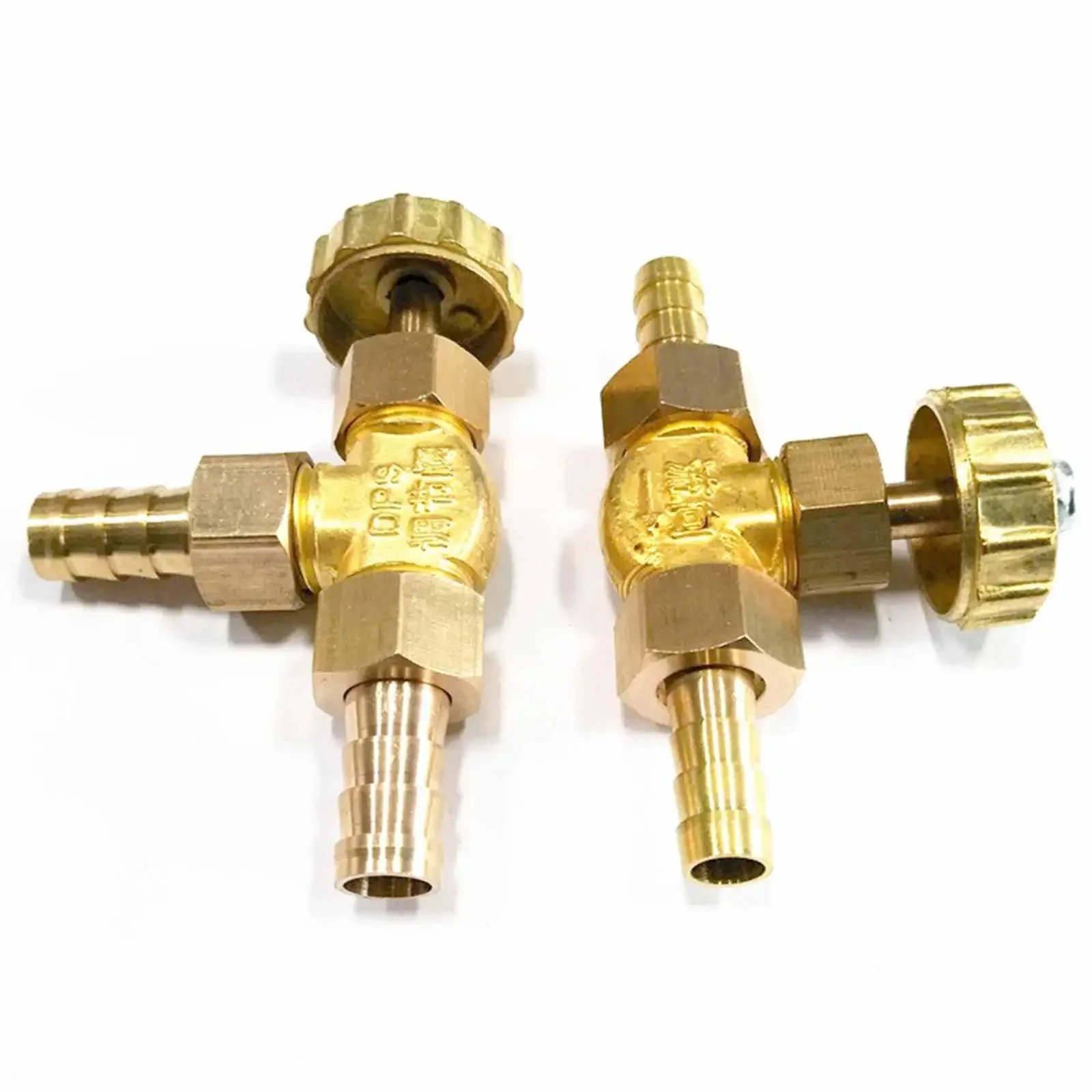 

8mm 10mm Hose Barbed Stright / Elbow Brass Needle Valve Control For Gas