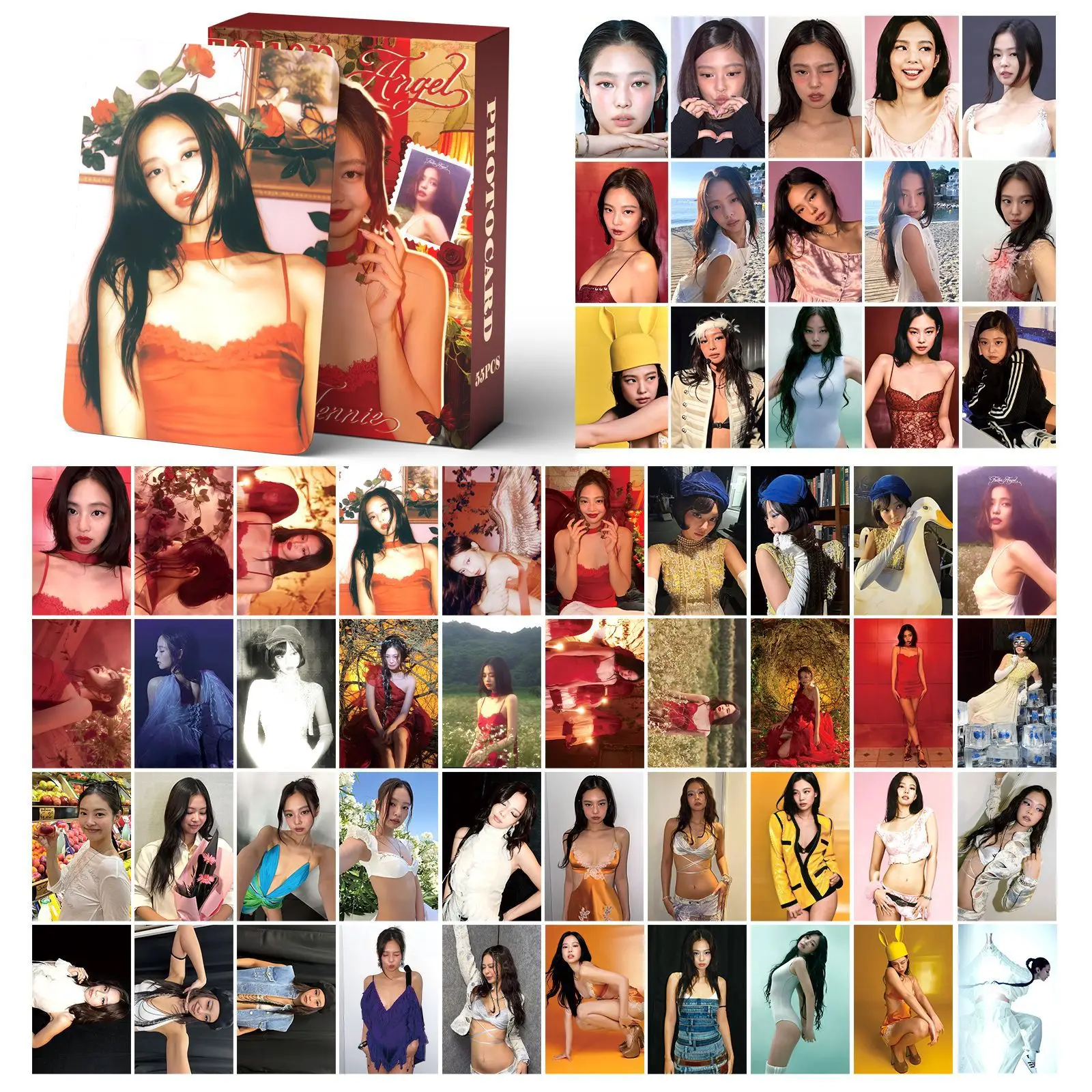 2026 JEN FALLEN LOMO Mini Poster 55 Sheets Solo New Song Double-sided Photo Cards LOMO Cards Fans Collect Gifts