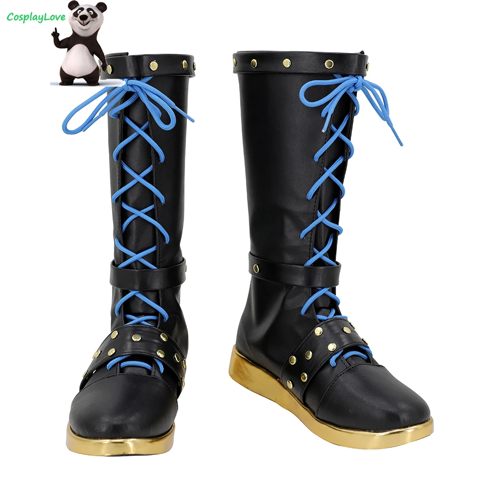 

CosplayLove Game Ensemble Stars Amagi Rinne Hiiro Kazehaya Tatsumi Black Cosplay Shoes Long Boots Leather Chrismtas Custom Made