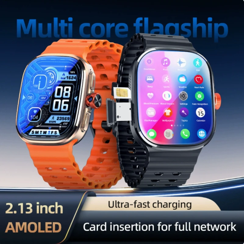 

P2 Smartwatch 5G LTE Android 13.0 2.29'' AMOLED Display Smart Watch With 800W Pull-out Camera Face/Fingerprint Unlock Sim Card