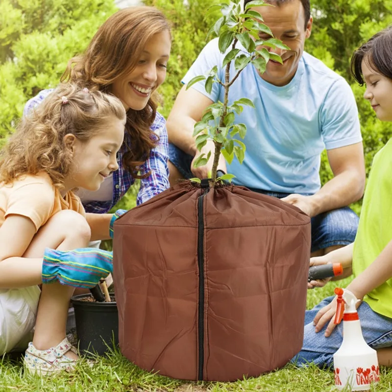 Reusable Plant Frost Cover Winter Protection Bags with Drawstring Cold Resistant Bug Proof Garden Shrub Oxford Cloth Warm Cover