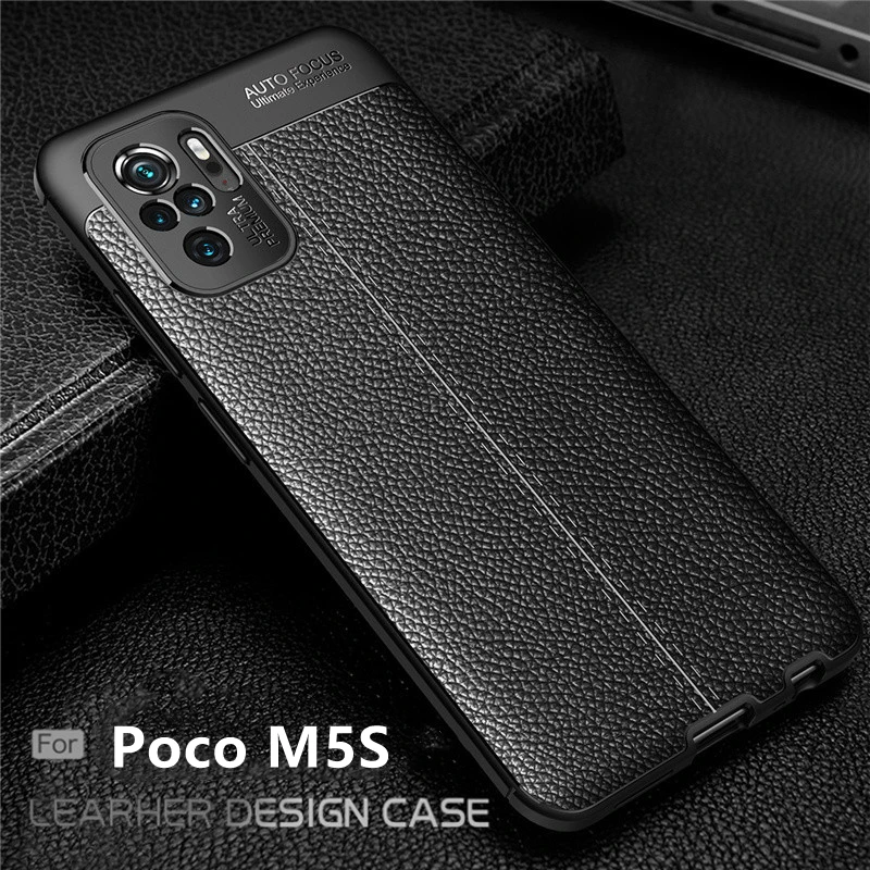 For Xiaomi Poco M5S Case For Poco M5S Cover Capas Shockproof Back Phone Bumper TPU Soft Leather For Fundas Poco M4 M5 M5S Cover