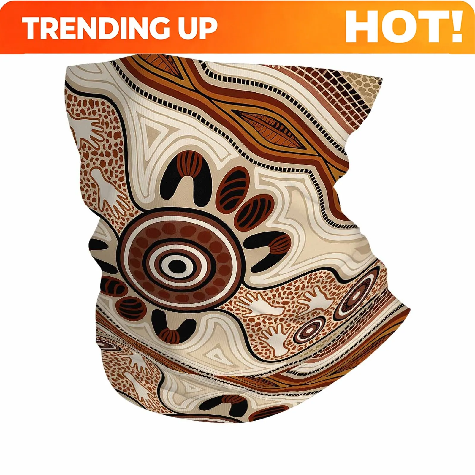 Customization Aboriginal Art, Cultural Patterns, Indigenous Design Novel Design Multi Functional Print Scarf Suitable Outdoor