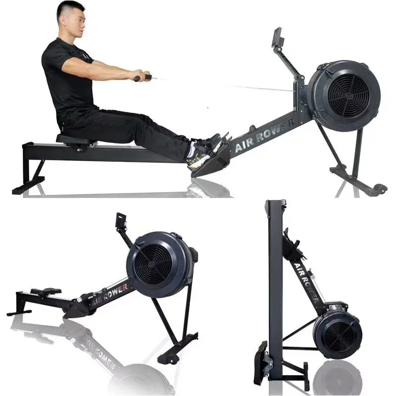 Model Adult Mixed Air Rower High-Performance Indoor Rowing Machine Home Use 10 Levels Adjustable Resistance Steel