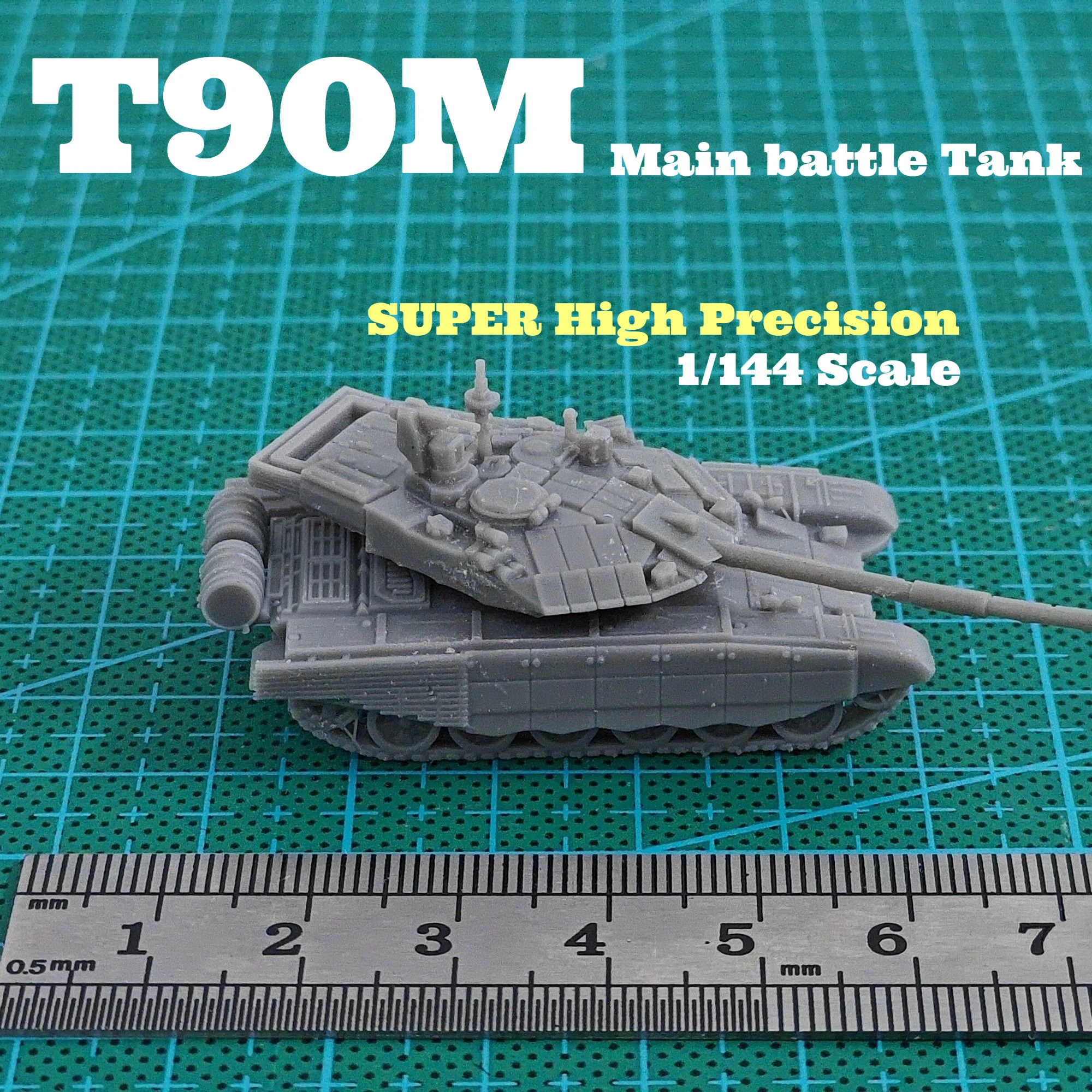 

Unpainted 1/144 Scale T-90M Proryv-3 Main Battle Tank Model High Precision SLA Resin 3D Printed Military MBT Miniature Kit