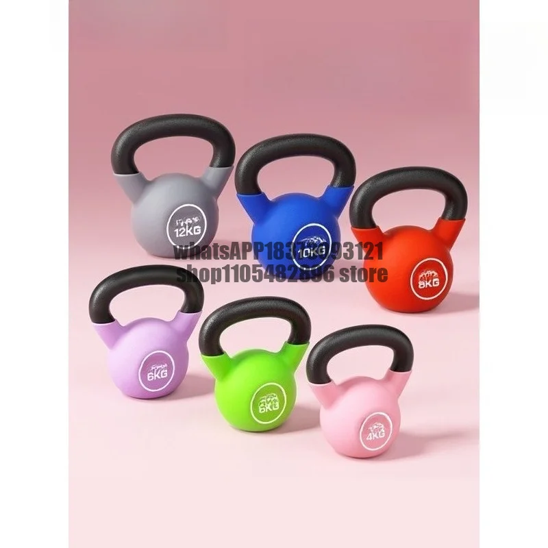 Solid cast iron kettlebells for women, fitness, household use, 6kg pure iron, small volume hard-handle kettle, dumbbells for men