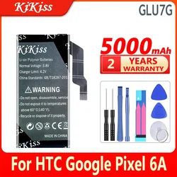 KiKiss Battery GLU7G 5000mAh For HTC Google Pixel 6A 6 A High Capacity Bateria