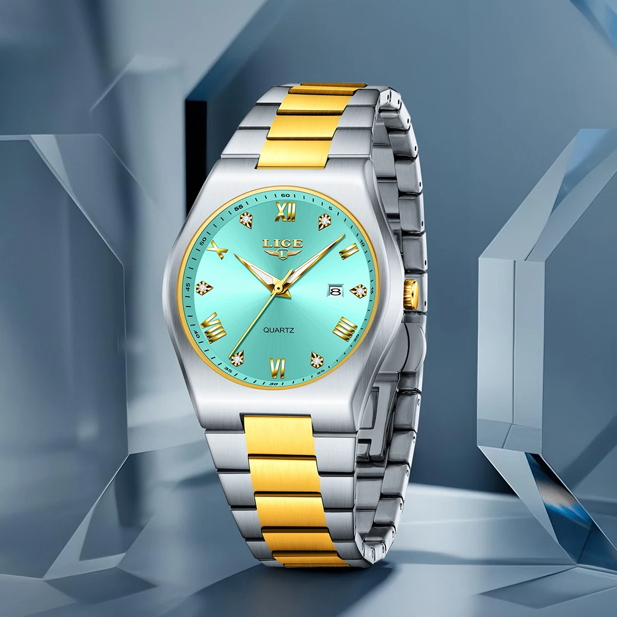 LIGE جديد فاخر كوارتز رجل ساعة اليد الرياضة الرجال الساعات مقاوم للماء مضيئة تاريخ الأسبوع الفولاذ المقاوم للصدأ ساعة رجالي ذكر Reloj + صندوق