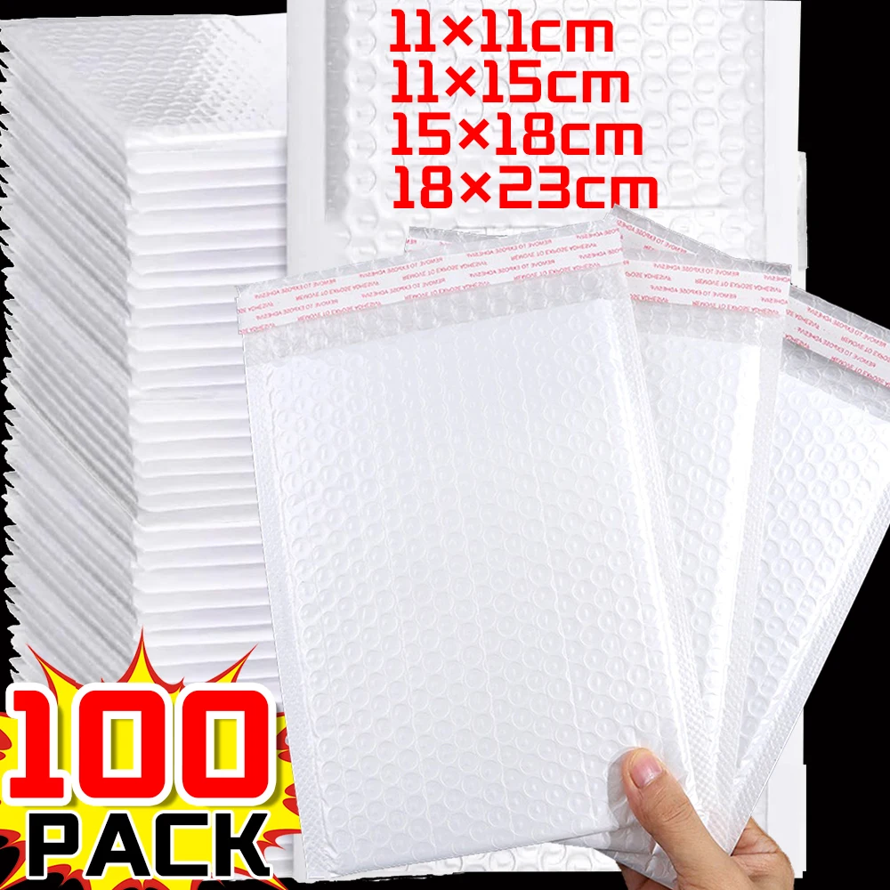 

Adhesive Bubble Packaging Envelope White Mailers Waterproof Pearlescent Film Self-Seal Business Shipping Courier Mailers Pack