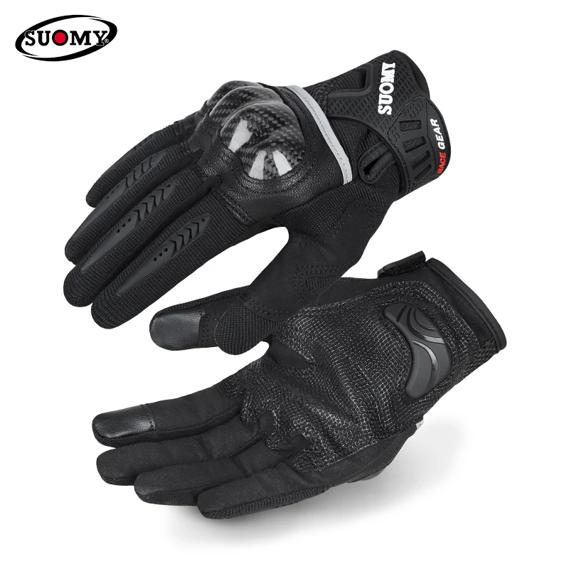 Summer Motorcycle Riding Gloves Touchscreen Men Women Motocross Gloves Carbon Fiber Shell Protection Motorbike Gloves Breathable