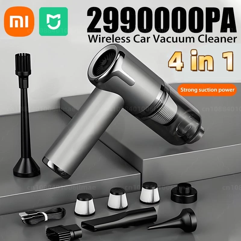 Xiaomi MIJIA 2990000pa 4 in 1 Car Vacuum Cleaner Powerful Clean Machine Handheld Wireless Portable Vacuum Clean Home Appliance