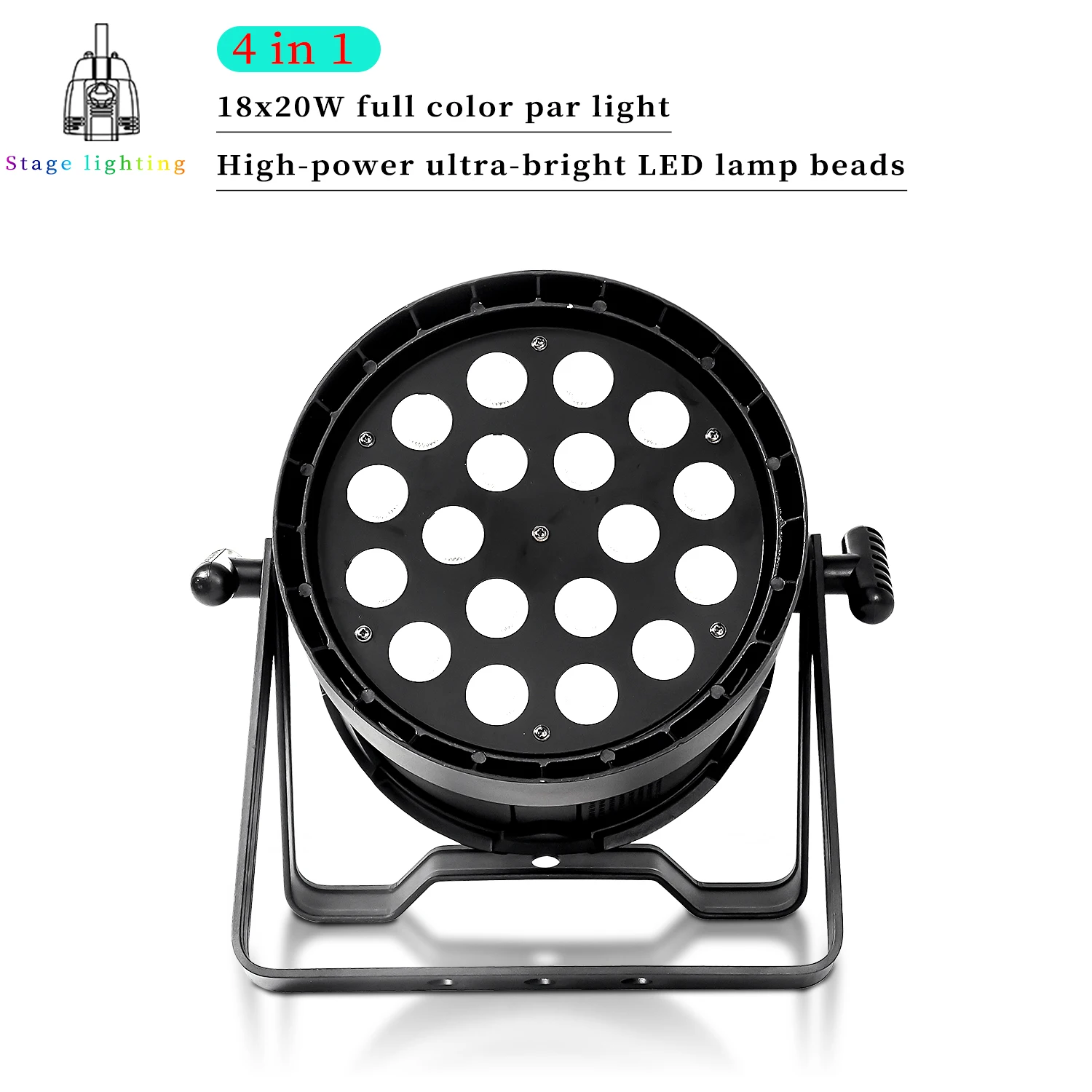 18x20 واط RGBW 4 في 1 LED الاسمية ضوء واحد 20 واط عالية الطاقة الألومنيوم ضوء المرحلة DMX التحكم نادي فندق DJ ديسكو ضوء #1