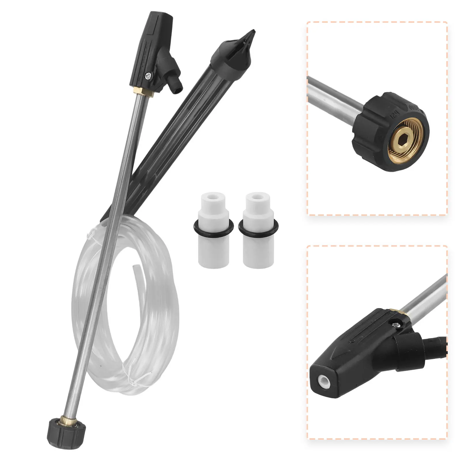 2.8M Sandblasting hose For Karcher HD HDS Pressure Washer for sandblaster Steel Suction pipe Wet Practical  2.8M