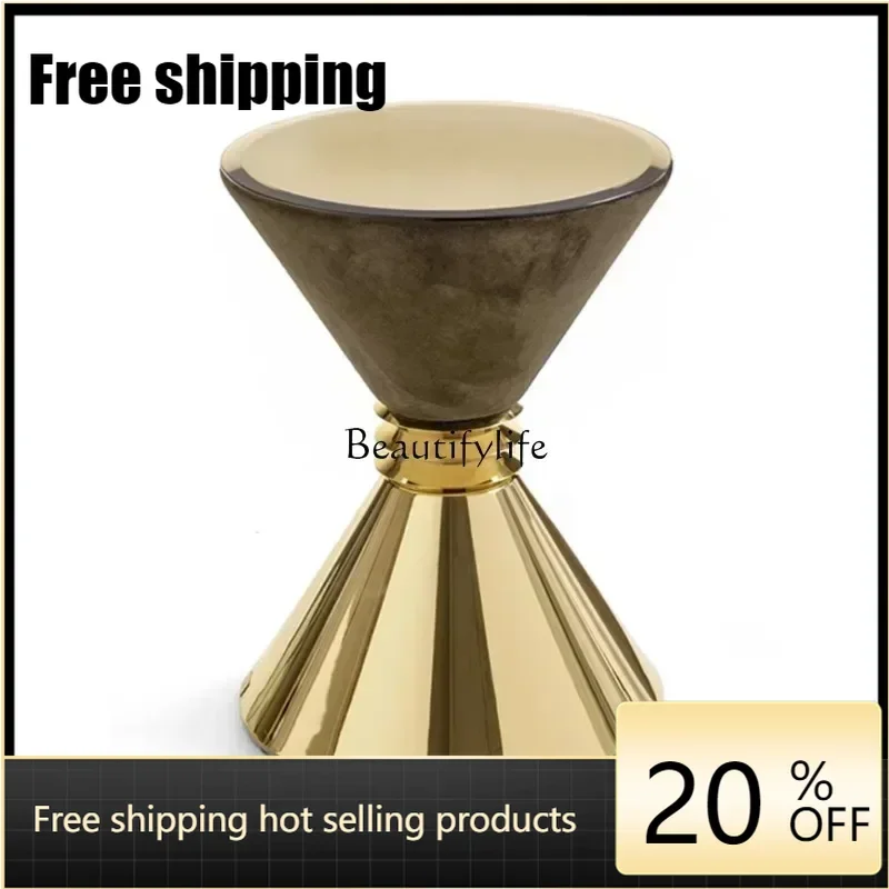 x4 Personalized Creative Design Waist-Tight Metal Sofa Side Table Mild Luxury Marble Corner Table