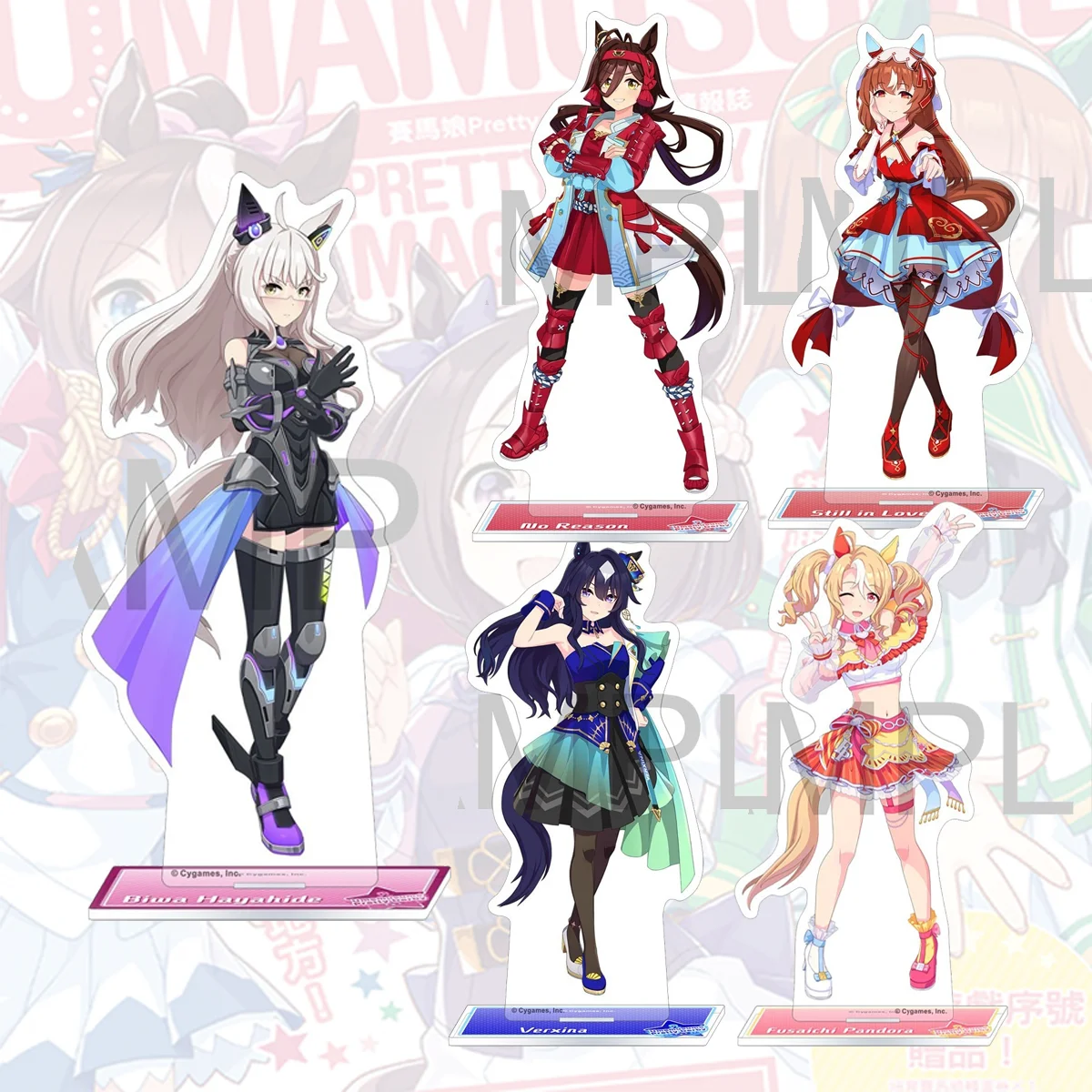 Anime Uma Musume Pretty Derby 15cm Acrylic Stand, Double-sided HD Print Desktop Decor Easter Gift keychain