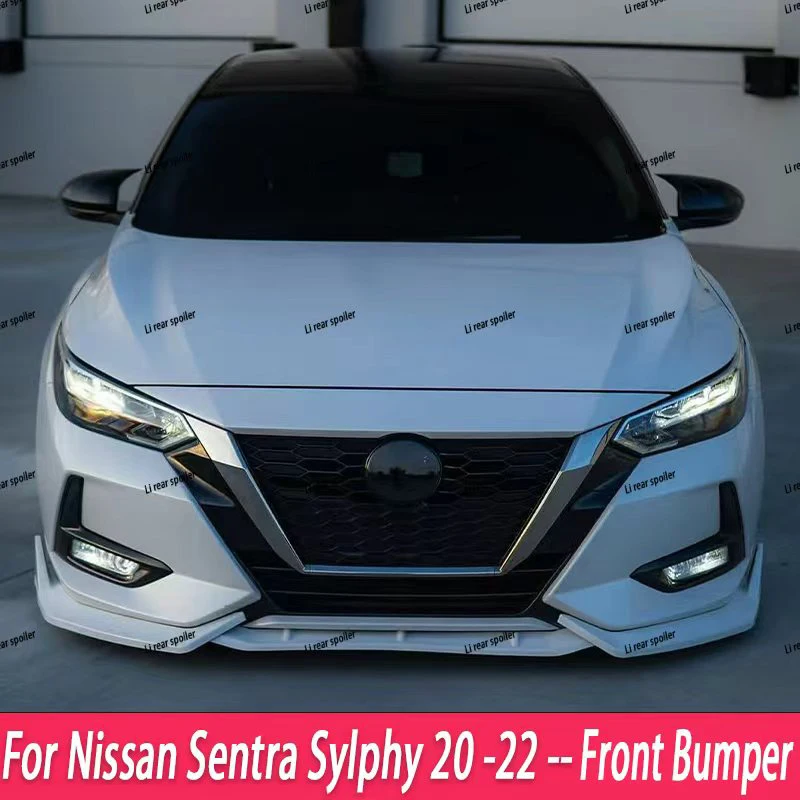 Front Bumper Spoiler Lip Lower Body Kit Diffuser Splitter Tuning Guard For Nissan Sentra Sylphy 2020 2021 2022