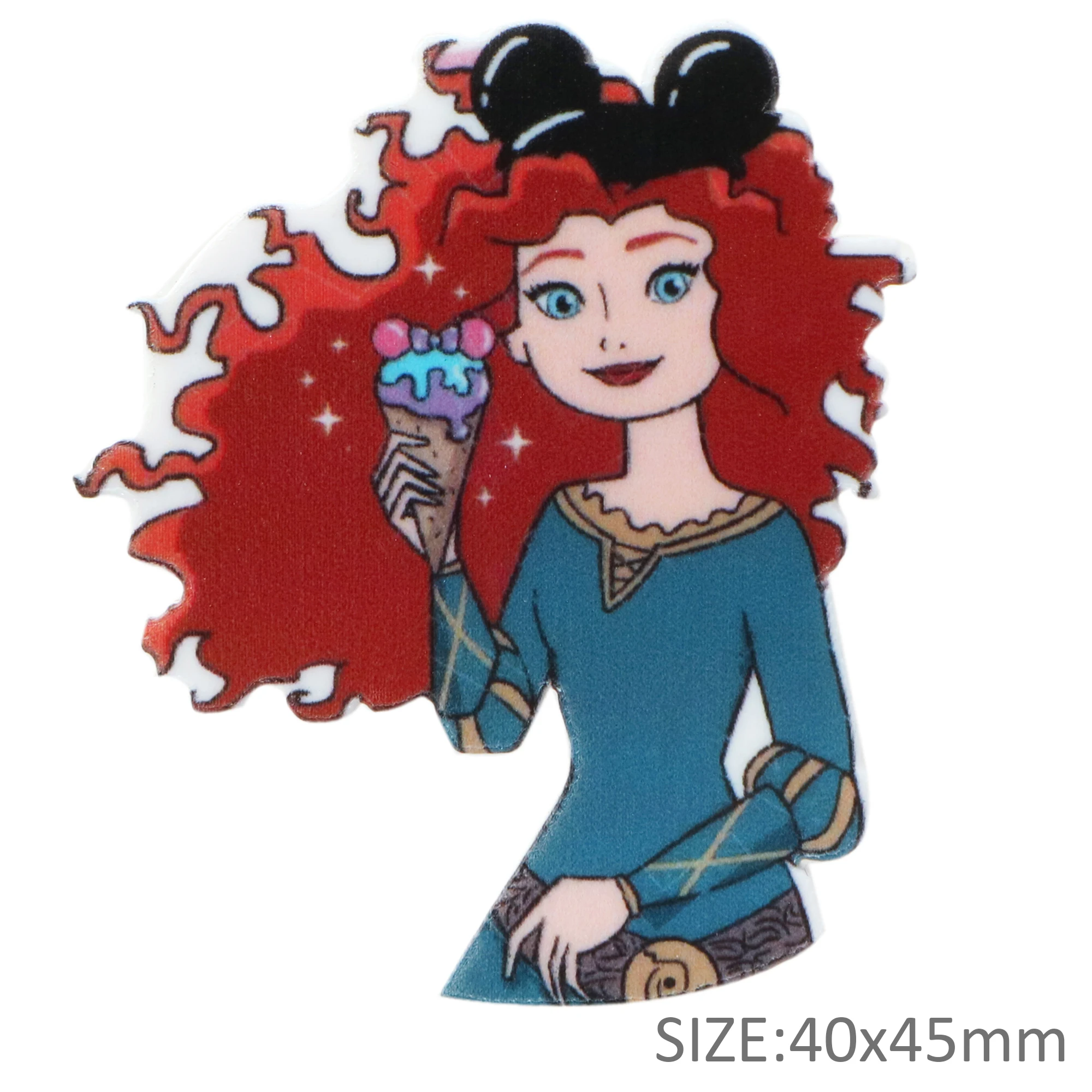 Disney Princess Merida 5pcs/lot Planar Resin Flatback Craft Supplies Cabochon Scrapbook DIY Hair Bow Bag Material Acrylic