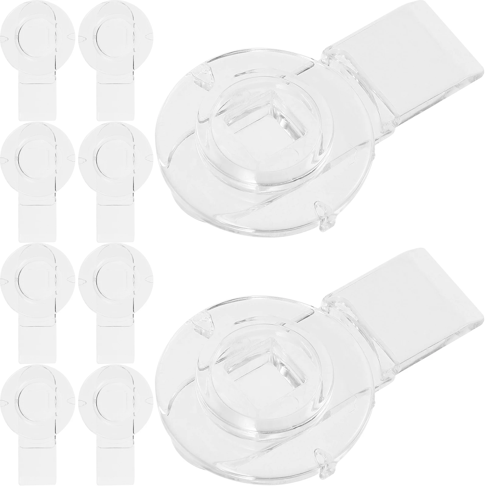 

10pcs Pet Door Clear Cabinet Transparent Box Latch Cellphone Safe Deposit Child Proof Door Latch Acrylic Rotation Lock Simple