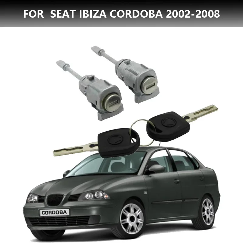 Cilindro della Serratura della porta Kit di Riparazione Per Seat Cordoba Ibiza III 6L3837167B/6L3837168B CON CHIAVE 2002-2208