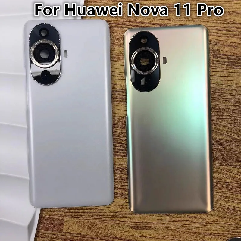 Nova11Pro 11Pro Battery Back Cover For Huawei Nova 11 Pro Rear Housing Case Replace Phone Repair Spare Parts + Camera Lens