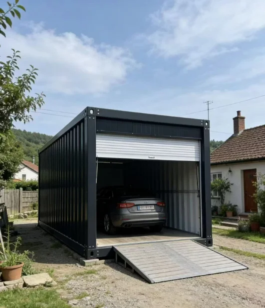 FOODLINE Container Garage High Strength Metal Container Garage For Pickup Truck Outdoor Storage Home Shelter