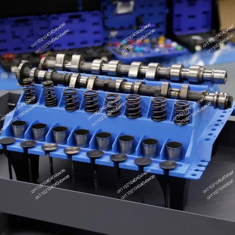 Engine maintenance: intake and exhaust parts, workbench, cylinder head screws, valve rocker arm