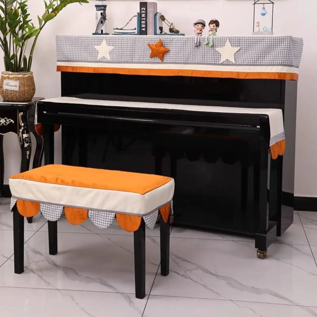 2025 Creative American Piano Dustproof Cover Full Cover Electric Piano Top Half Cover DustCover Cute Cartoon Piano Cover LH257